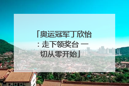 奥运冠军丁欣怡：走下领奖台 一切从零开始